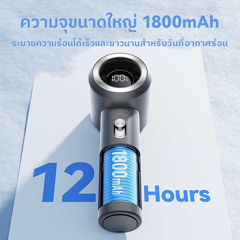 【ทดลองใช้ฟรี 30 วัน】MUXNW แบบพกพามินิเทอร์โบพัดลม USB ชาร์จมินิพัดลม 1-100 เกียร์ปรับความเร็วจอแสดงผล LED แสดงผลแบบเรียล ราคา ถูกที่สุด ดีลบีเคเค แกลเลอรีภาพที่ 3