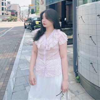 เสื้อซีทรู ระบายหน้า Shirt