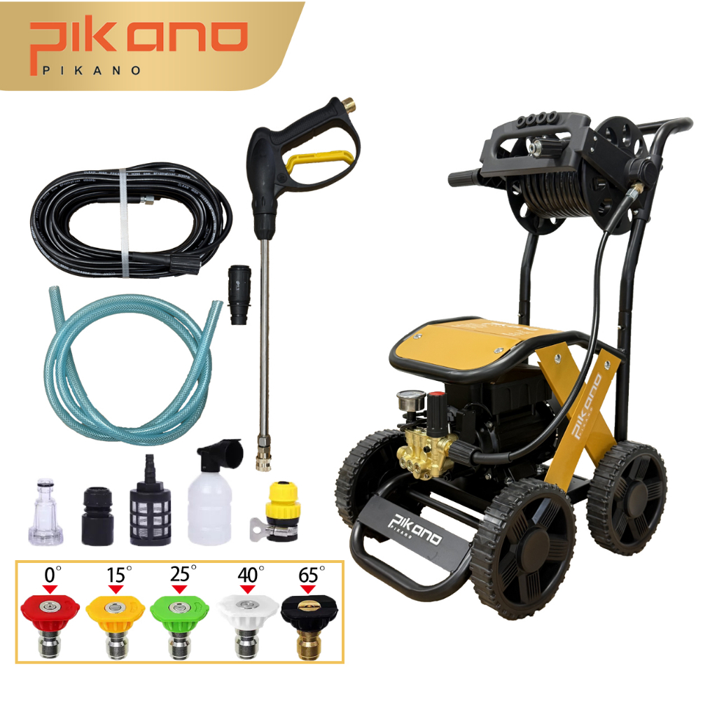 PIKANO MT-2800 เครื่องฉีดน้ำแรงดันสูง เครื่องฉีดน้ำ 400 บาร์ 4 แรงม้า 4000W เครื่องล้างพื้น ล้างรถแรงดันสูง