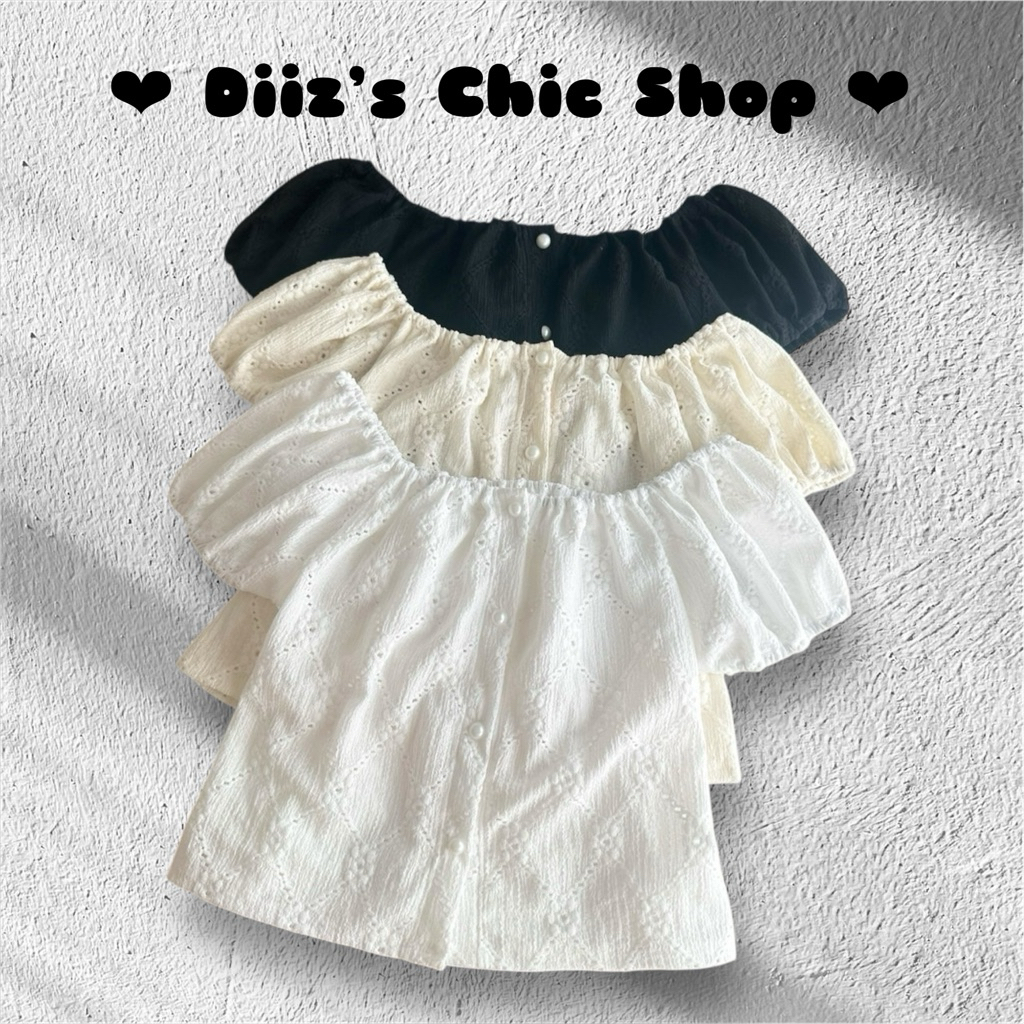 ❤️ Diiz’s ❤️ เสื้อแขนตุ๊กตา ใส่เปิดไหล่ ปาดไหล่ ปิดไหล่ได้ กระดุมหน้า