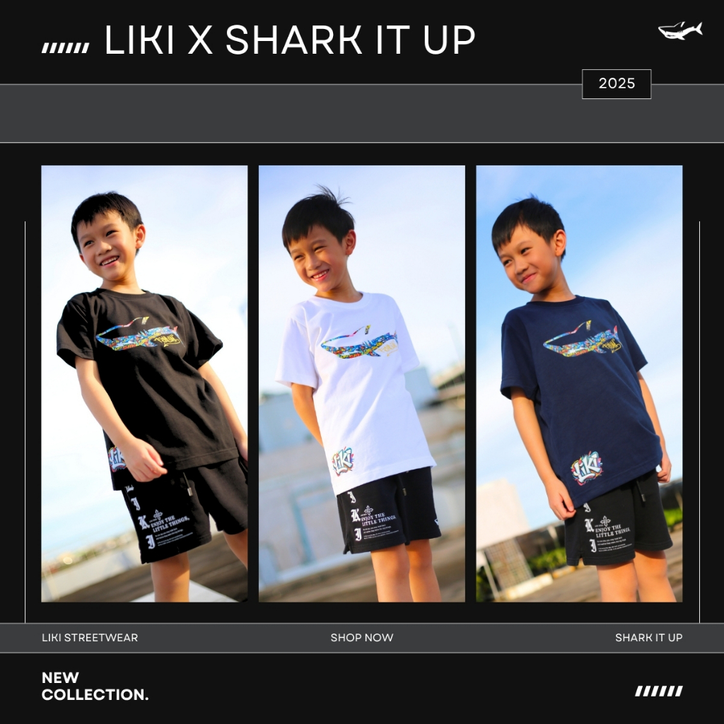 LIKI X SHARK IT UP – ด้วยการนำโลโก้ที่เป็นเอกลักษณ์มาสร้างสรรค์ลวดลายกราฟฟิตีสไตล์ Urban Street