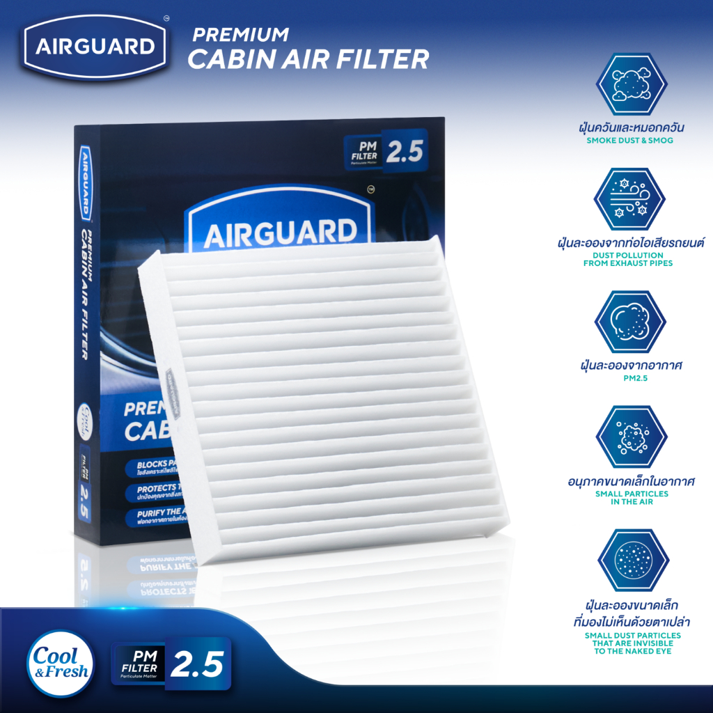 [PM2.5] AIRGUARD กรองแอร์ TOYOTA AVANZA 2012-2021
