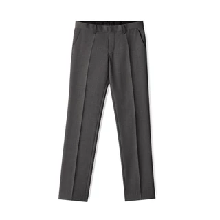 GQ Essential Pants กางเกงทำงานผ้าเย็นเนื้อละเอียด ทรงสลิม รุ่น Cool Wool Blend สีเทา