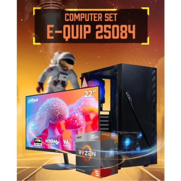 COMPUTER SET - E-QUIP 25084 (R5 4600G | RAM16GB/3200 | SSD 250GB | MON 21.5)