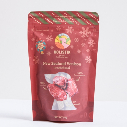 เนื้อกวางซีแลนด์ฟรีซดราย 50 กรัม (Holistik freeze-dried snack: NZ Venison 50g.)