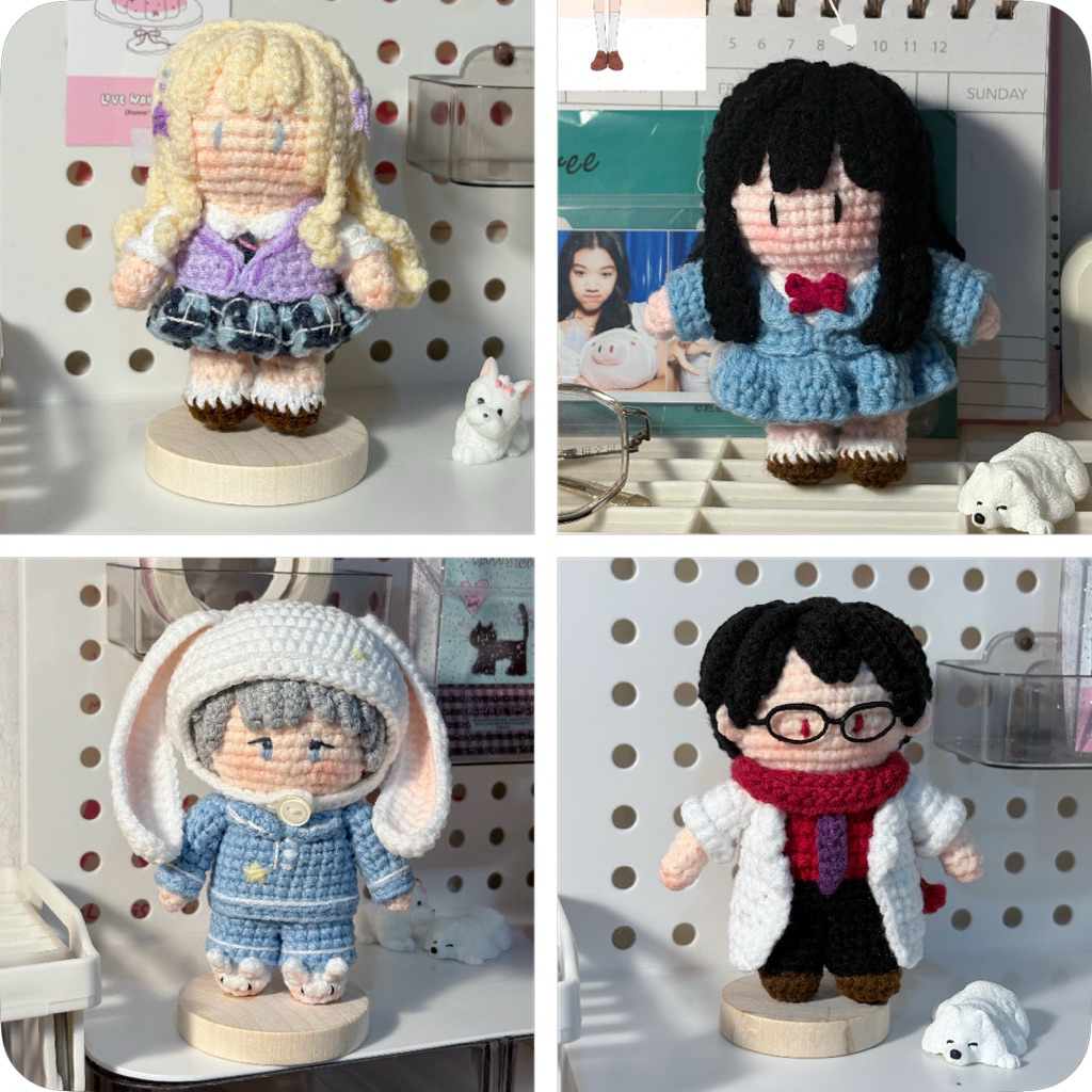 ตุ๊กตาไหมพรม ขนาด 12 cm (สั่งทำแบบอื่นได้ค่ะ)