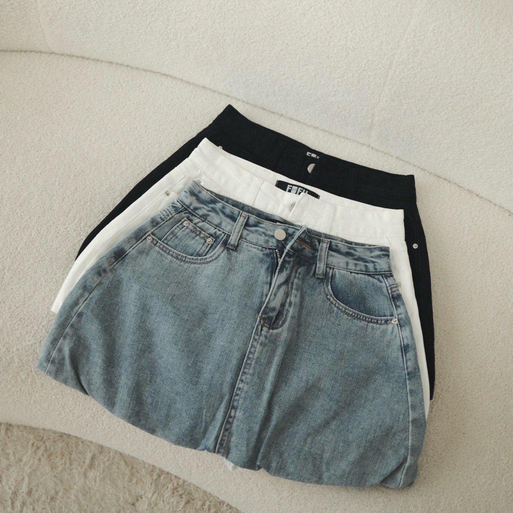 FUFU | Zona denim skirt กระโปรงกางเกง