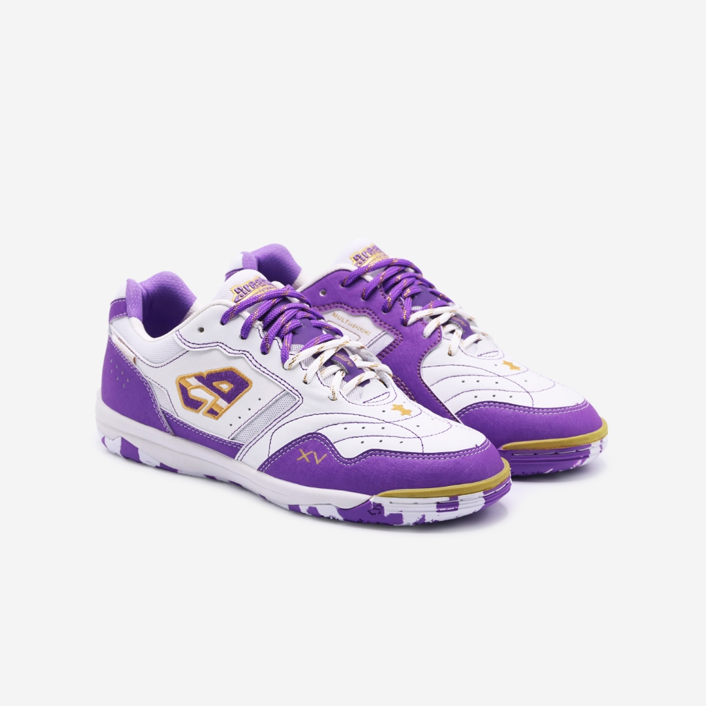 Breaker รุ่น Breaker POWERFUL / DRIVE - AS.75 Signature รองเท้าฟุตซอลเบรกเกอร์ สี White Purple  ไซซ์