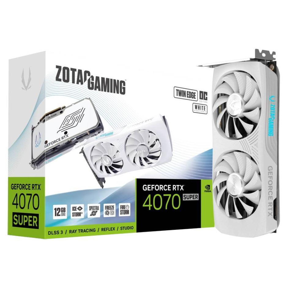 ZOTAC RTX4070 SUPER TWIN EDGE OC 12GB GDDR6X WHITE