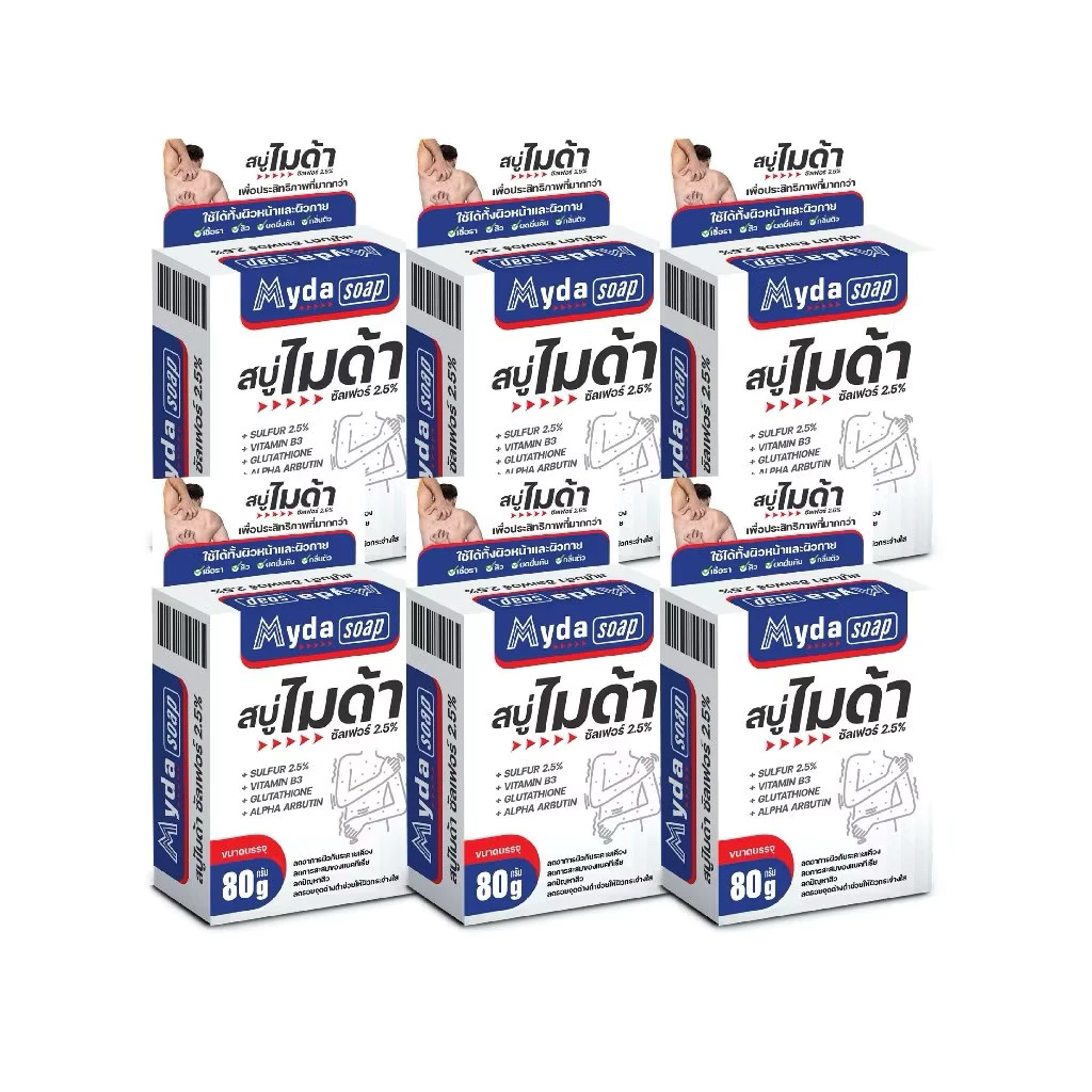 สบู่ Myda soap 80g (pack 6 ก้อน)
