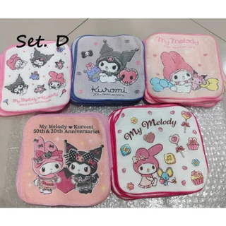 พร้อมส่ง ผ้าเช็ดหน้า เซต 5 ชิ้น มี 2 ไซส์ (15x15cm.) กับ (20x20cm.)