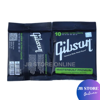 (พร้อมส่ง) Gibson สายกีตาร์โปร่งเบอร์10 สายกีตาร์ไฟฟ้าเบอร์9 Guitar string ครบชุด6เส้น จับนิ่ม สบายนิ้ว เสียงดี คุณภาพเย