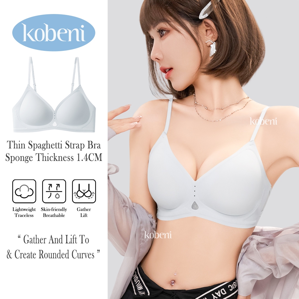 ⭐KOBENI⭐Bra บราอกชิด เจลลี่บรา บราไร้โครง ไร้รอยต่อ แบบบาง ฟองน้ำดันทรง ใส่สบาย เนื้อผ้านิ่ม เก็บทรง