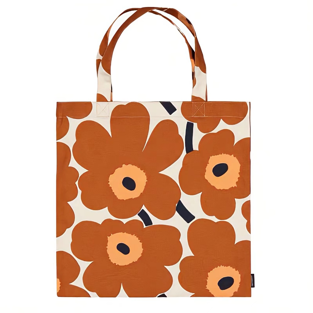 กระเป๋า Marimekko ของแท้ 100% พร้อมส่งในไทย! ! ราคาถูกที่สุด รีดได้ ถุงผ้าMarimekko Tote Bag กระเป๋าผ้า ขนาด 44x43cm