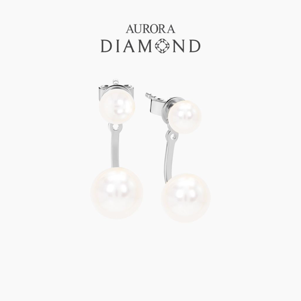 Aurora Diamond ต่างหูมุกเเท้ Bright Pearl Collection (DEPL010)