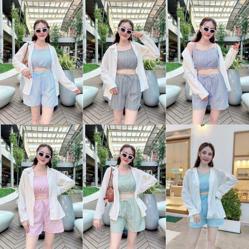 LILY ชุดเซ็ต 3 ชิ้น[เสื้อคลุม+สายเดี่ยว+กางเกง] ชุดน่ารักๆ ชุดสวยๆ งานสวยแนะนำเลยค่า - รูปที่ 5