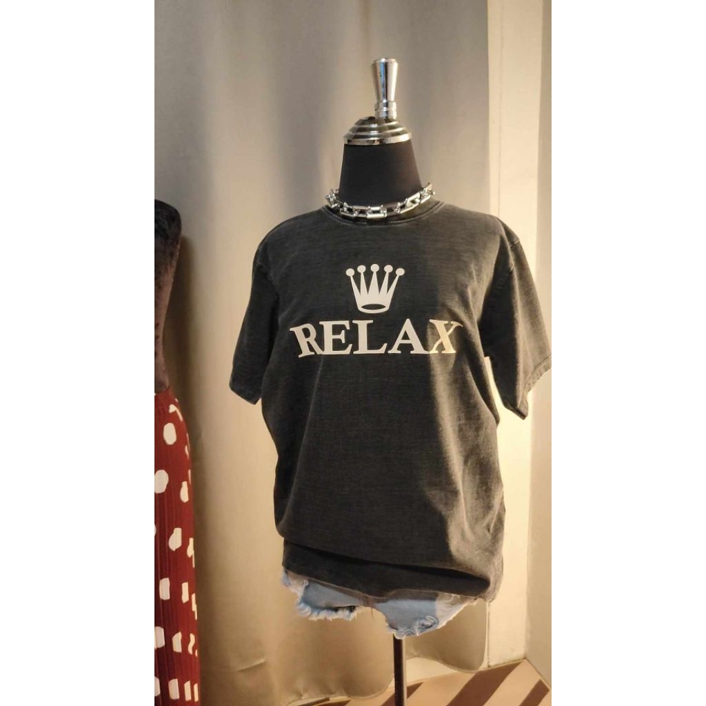 เสื้อยืดแขนสั้นฟอกวินเทจ ลายพิมพ์อักษรคลาสสิกแบรนด์ คอกลม เสื้อผ้าแฟชั่นผู้ชาย ผู้หญิง