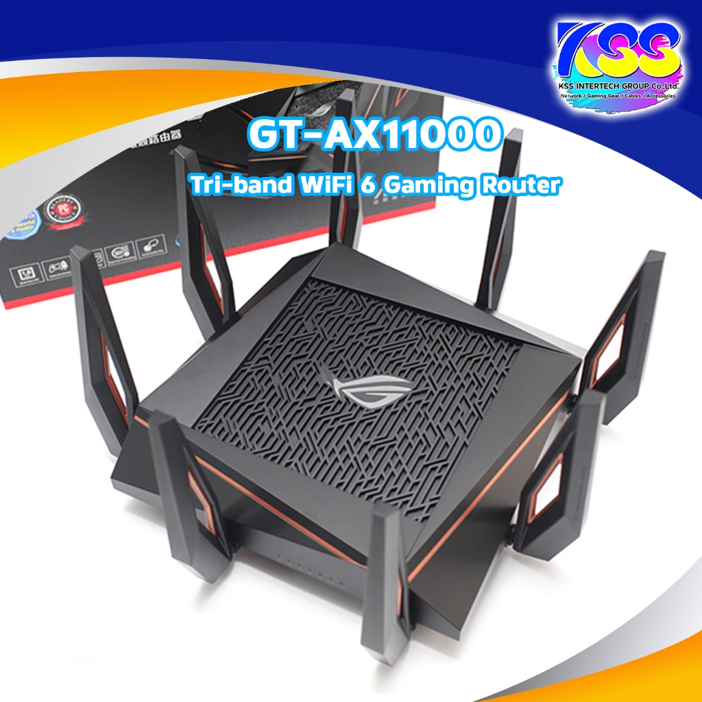 ASUS ROG RAPTURE GT-AX11000 TRI BAND WI-FI 6 AX11000 (802.11AX) GAMING ROUTER ROUTER (เราเตอร์)