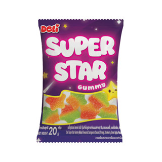 เยลลี่รูปดาว เดลี่ ซุปเปอร์สตาร์ กัมมี่ 20 กรัม x 12 ซอง ( ผ…