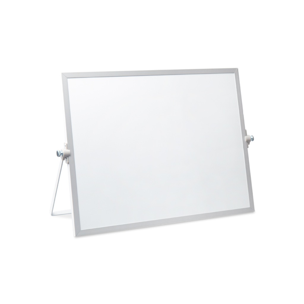 กระดานไวท์บอร์ดตั้งโต๊ะ กระดานไวบอด ใช้งานได้ 2 ฝั่ง ตั้งโต๊ะไว้จดบันทึก เขียนโน๊ตได้สะดวก สามารถติดแม่เหล็กได้ หมุน