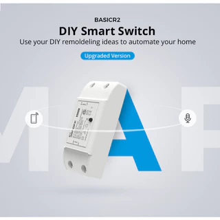 Sonoff Basic R2 สมาร์ทสวิทช์ WiFi สมาร์ทสวิทช์ไร้สาย 10A/2200W สั่งการด้วยเสียง การควบคุมเวลา สวิตซ์ไฟอัจฉริยะ