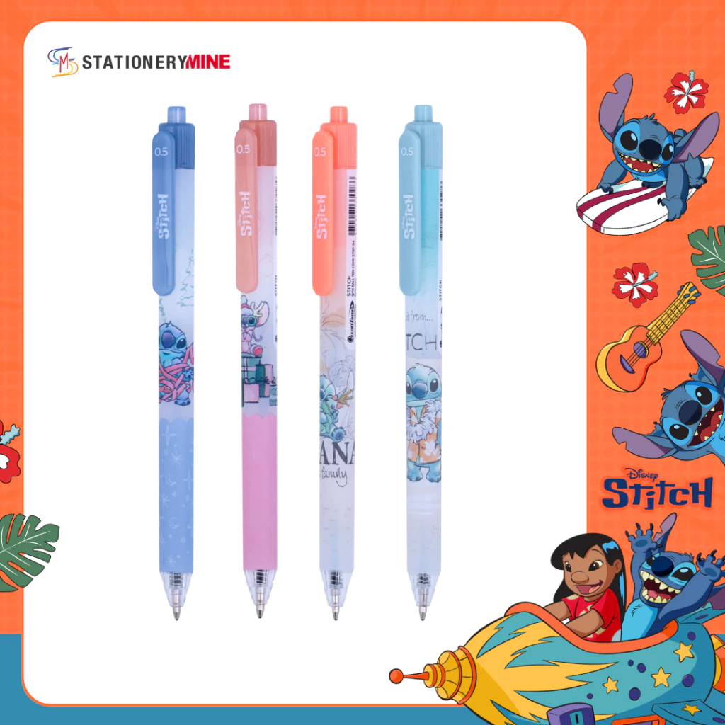 Quantum ปากกา ปากกาลูกลื่น น้ำเงิน 0.5 Stitch (คละลาย) จำนวน 1 ด้าม