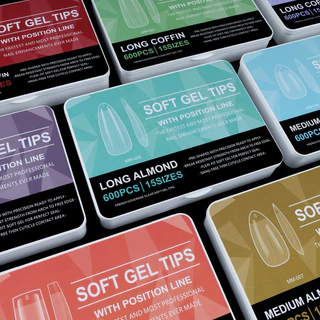 SOFT GEL -600ชิ้น มี15เบอร์ ครบไซส์ ตะไบโคนแล้ว ทำเล็บ