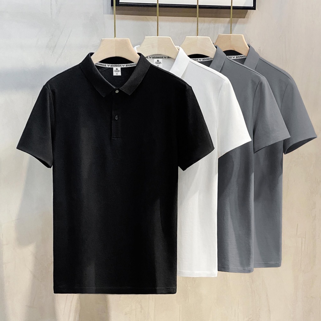 เสื้อโปโล POLO เหมาะกับฤดูร้อน ผู้ชาย ผู้หญิง ทรงหลวม เสื้อยืดโปโล สไตล์เกาหลี – โปรปัง