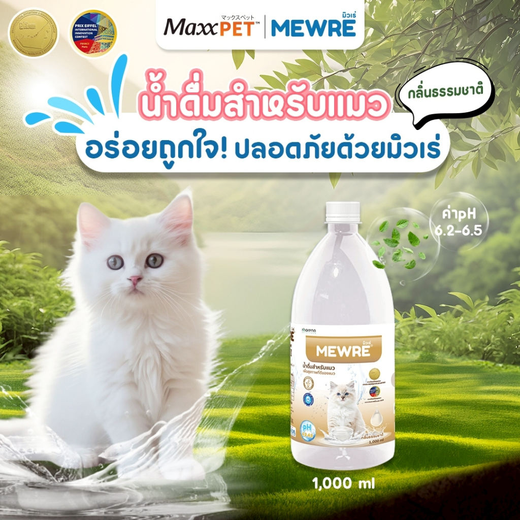Maxxpet นํ้าดื่มสําหรับแมว มีให้เลือก 3 สูตร น้ำดื่มเพื่อสุขภาพสัตว์เลี้ยง สำหรับคนรักสัตว์