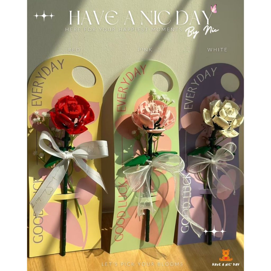 🌹 เซ็ทเลโก้กุหลาบ (ต่อให้แล้วจ้า)  ของขวัญวันวาเลนไทน์ วันครบรอบ วันเกิด งานปัจฉิม งานแต่ง วันสำคัญต่างๆ