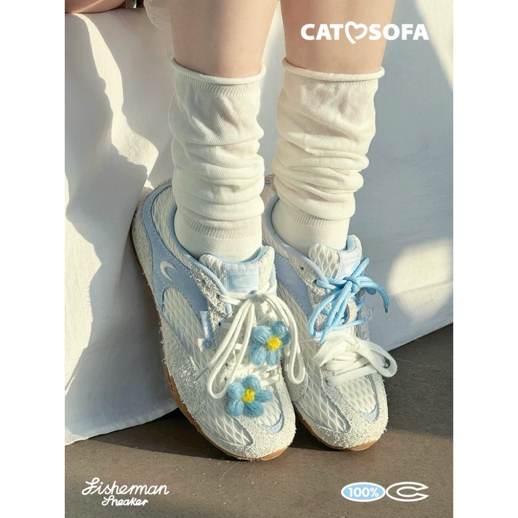 CAT & SOFA FISHERMAN SNEAKERS SKY BLUE COLOR