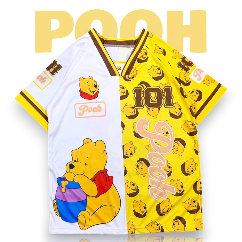 ( N141 ) เสื้อยืด คละลายการ์ตูน Two Tone 101 คอวีปิด 5สี เสื้อกีฬา มีไซส์ L-3XL