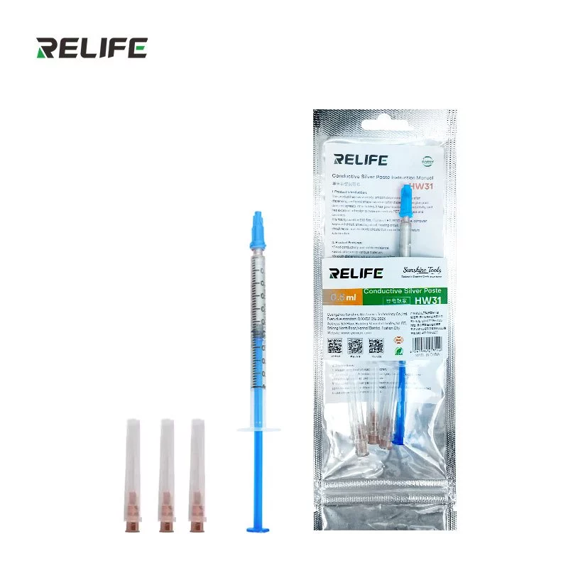น้ำยาเงินนำไฟฟ้า Conductive Silver Paste น้ำยาเงินนำไฟฟ้าสำหรับทัชสกรีน RELIFE HW31 0.5ML สำหรับการซ่อมโทรศัพท์มือถือ