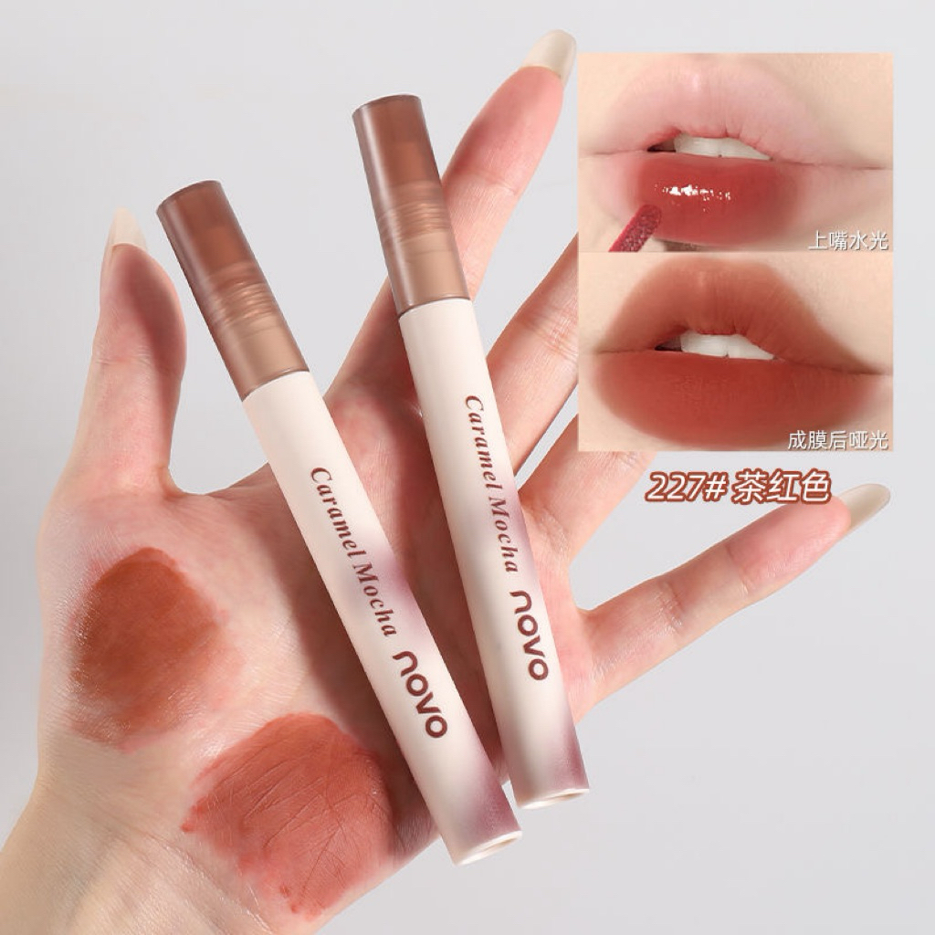 6254 (ใหม่/แท้) NOVO Lip Matte ลิปสติก ลิปกลอส ติดทนนาน ให้ความชุ่มชื้น