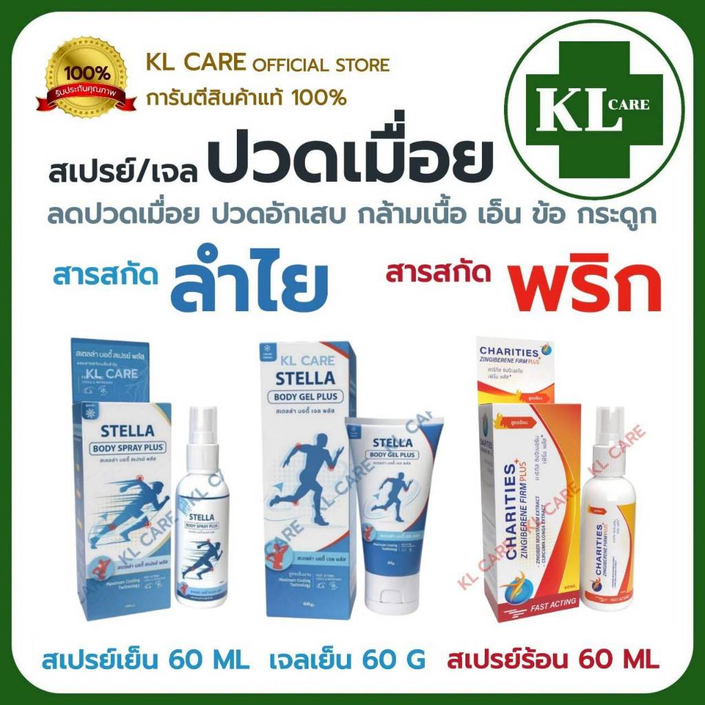 Cool Spray สเปรย์ เจล แก้ปวดกล้ามเนื้อ แก้ปวดข้อเข่า ข้อเสื่อม ลองกานอยด์ และสารสกัดจากพริก 60 กรัม