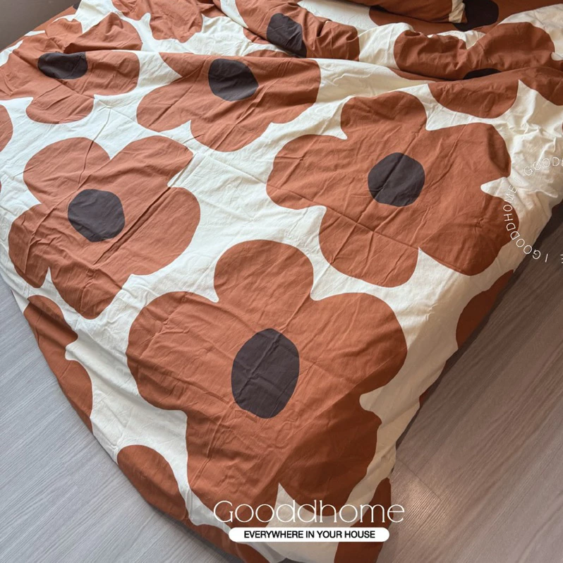 New ผ้าปูที่นอนลาย Choco Blossom มีให้ครบชุด ฝ้ายแท้ ยิ่งซีกยิ่งนิ่ม  มีให้ครบ 3 ขนาด 3.5 | 5 | 6 ft thumbnail 4