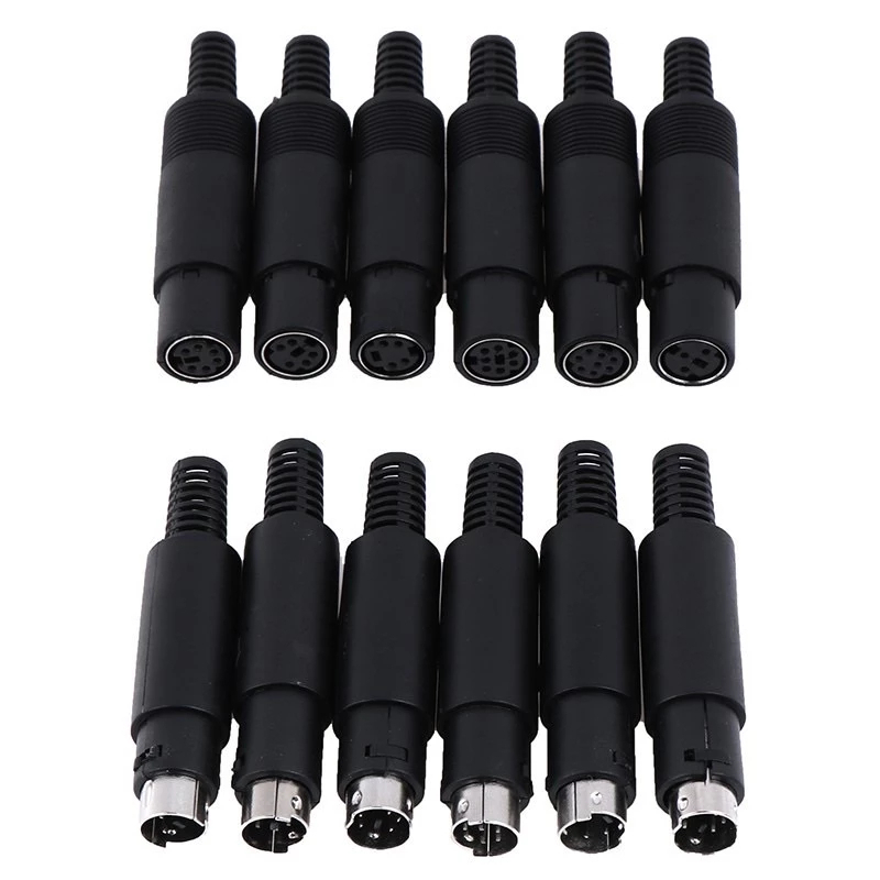 (พร้อมส่ง) Mini Din Plug Socket Connector 4 / 5 / 6 / 7 / 8/Pin Chassis Cable Mount Male Female