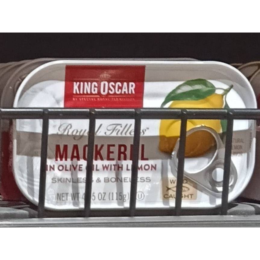 KING OSCAR Mackerel Fillets with Olive Oil & Lemon 115g