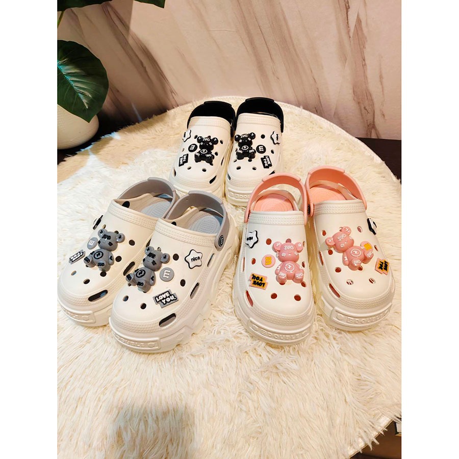 รองเท้าหัวโต BDstar EVA รุ่น TE3143-6 พื้นหนา 8.5 cm สามารถถอดพื้นได้ ใส่นุ่ม เบา สบาย ไม่อับชื้น