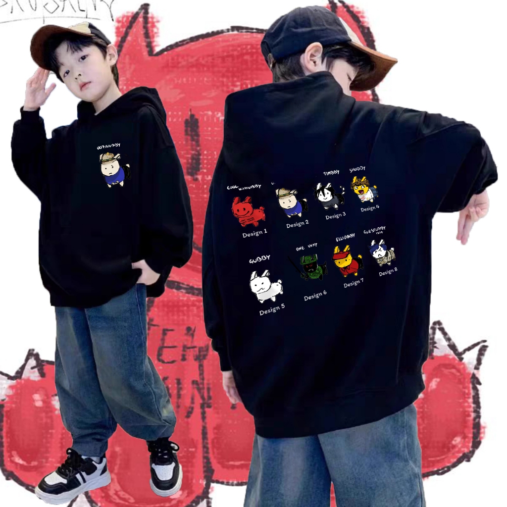 Roblox Hoodie c00lkid-Shedletsky Blame John-Gubby-Forsaken สองครั้ง - 1x1x1-007n7 Roblox Hoodie เด็ก