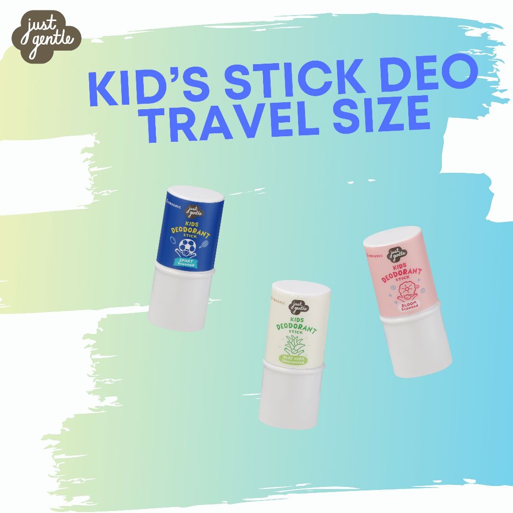 Just Gentle คิดส์ ดีโอโดแรนท์สติ๊ก (ขนาดพกพา) สติ๊กระงับกลิ่นกายสำหรับเด็ก (Travel Size) Kids Deodorants Stick (7.5 g)