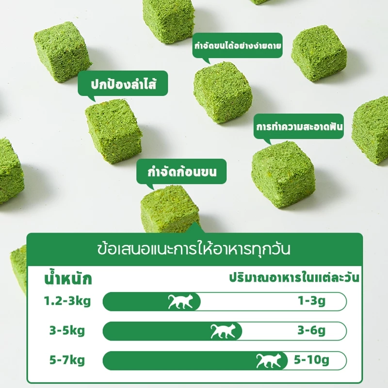 ขนมแมว หญ้าแมวฟรีซดราย 100g ช่วยขับขน thumbnail 8