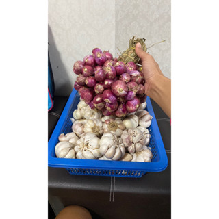 เซต 2 อย่างสุดคุ้มหอมแดง 1 กิโลกรัม +กระเทียมจีน 1 กิโลกรัม