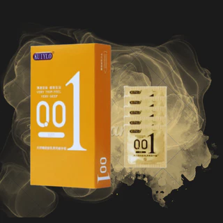โปร 1แถมเจล 2 ซองถุงยางอนามัย KUIYLO (10ชิ้น/1กล่อง) แบบบาง ขนาด 0.01 มิล ไม่ระบุชื่อสินค้าหน้ากล่อง