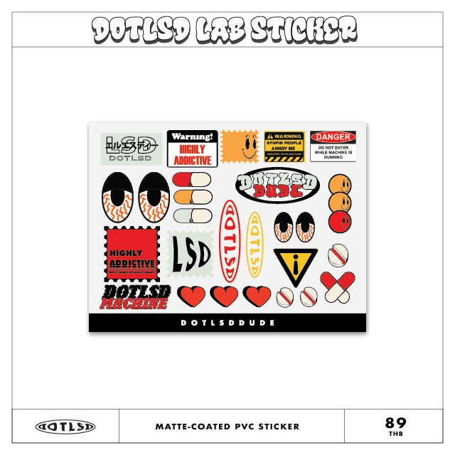 DOTLSD LAB STICKER – WATERPROOF STICKER สติ๊กเกอร์ PVC กันน้ำ ราคา ถูกที่สุด ดีลบีเคเค แกลเลอรีภาพที่ 2
