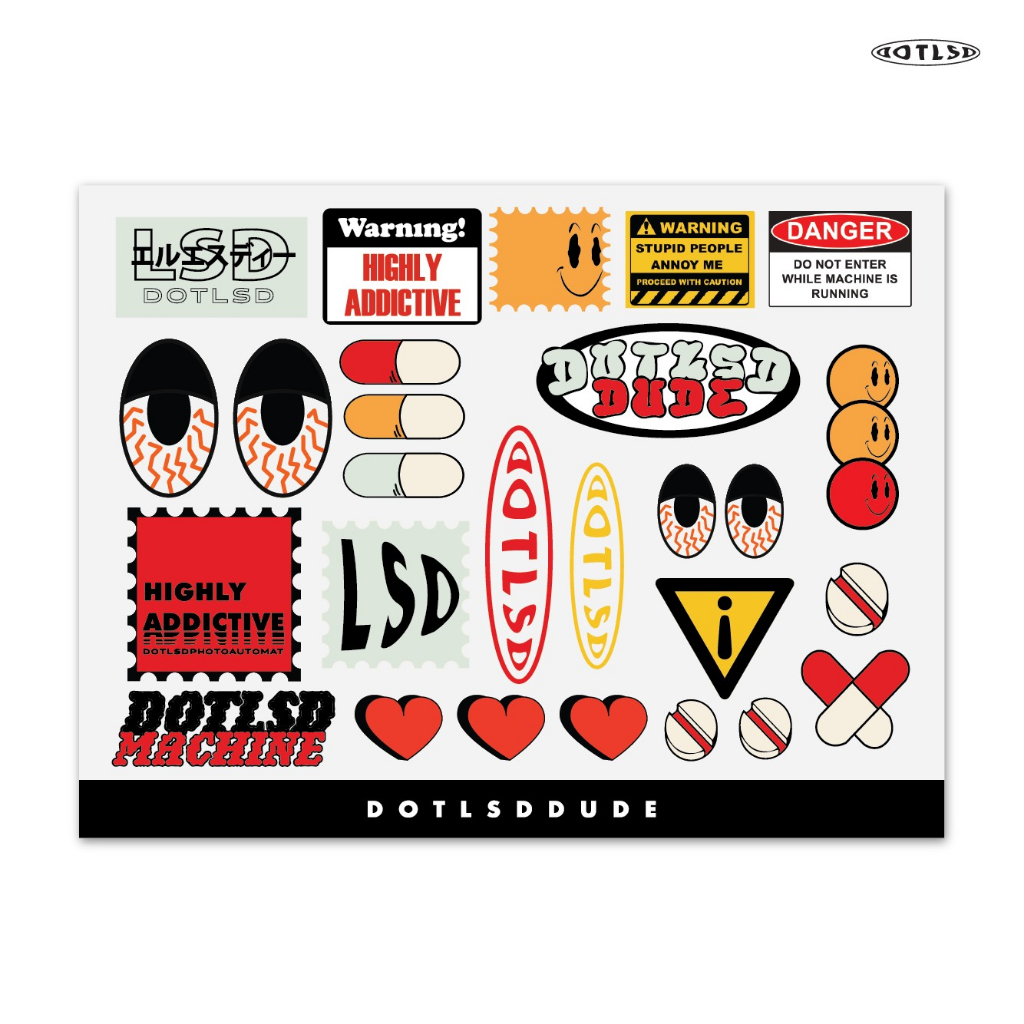 DOTLSD LAB STICKER - WATERPROOF STICKER สติ๊กเกอร์ PVC กันน้ำ