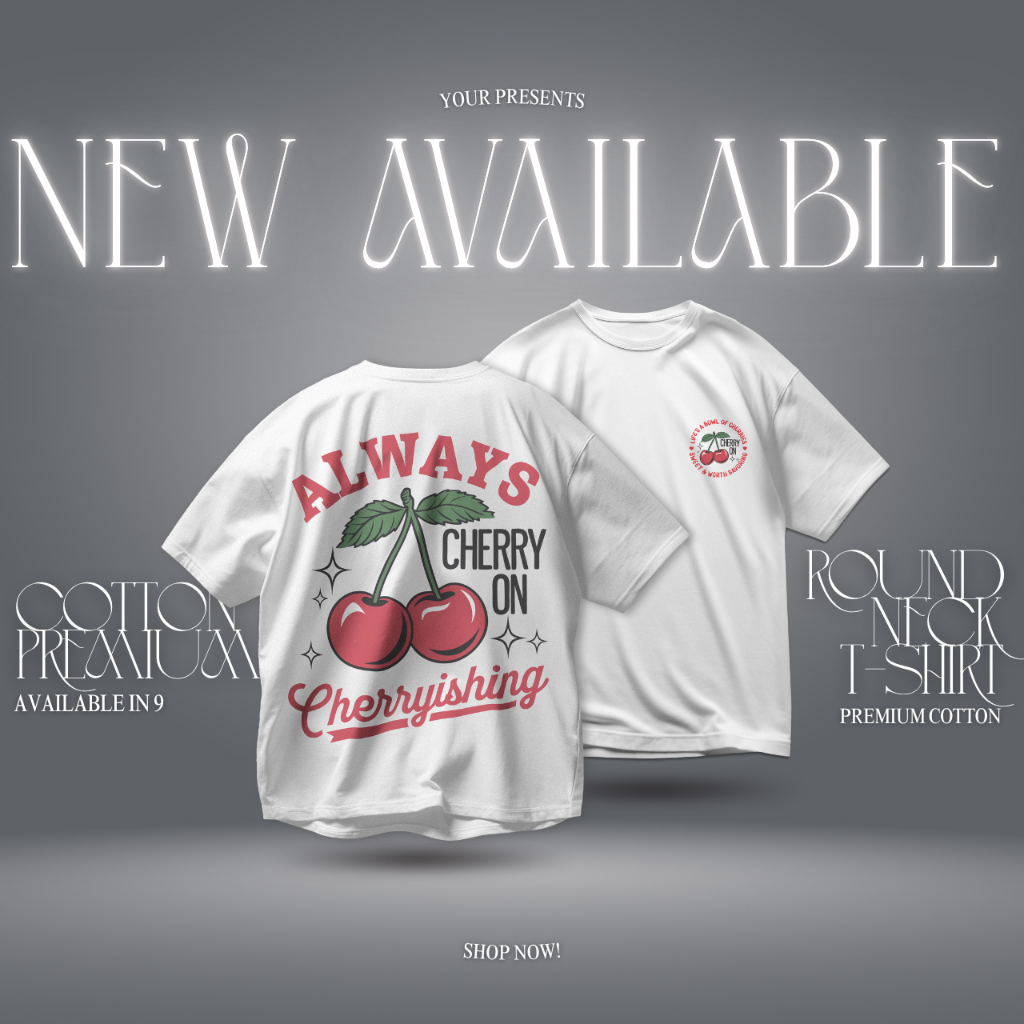 🍒 "CHERRYISHING DAY" Tee – Sweet Pop Series