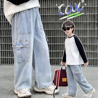 Beryl kids🌸กางเกงขายาวเด็กชาย🎀กางเกงยีนส์ทรงขากระบอก คาร์โก้…