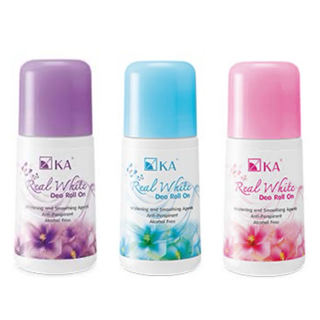 โรลออนเคเอ KA  REAL WHITE DEO ROLL ON ( มีให้เลือก 3 กลิ่น )