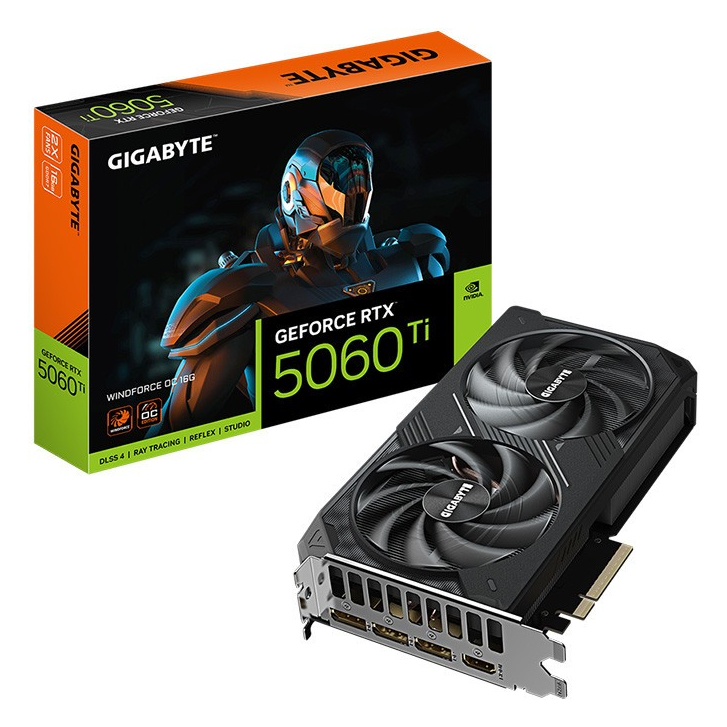 VGA(การ์ดจอ) GIGABYTE GEFORCE RTX 5060 TI WINDFORCE OC 16G - 16GB GDDR7 (GV-N506TWF2OC-16GD)